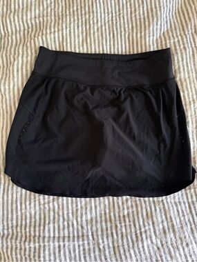 Athleta Black Performance Run Skort with Built-In Briefs